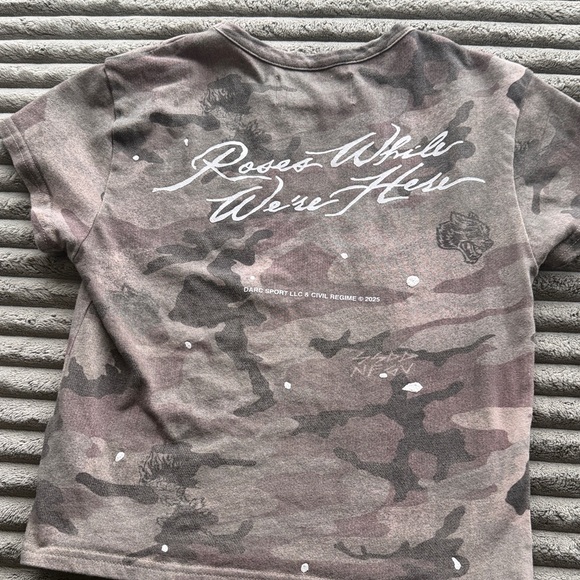 Darc Sport x Civil Regime Roses While We’re Here Baby Tee - Camo - Large - Picture 3 of 8
